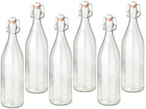 Glass bottle with Flip Cap 500 ml .Set of 6 nos